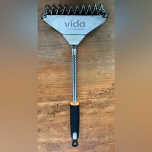 Paderno metal Stainless Steel coil Grill Scraper BBQ brush